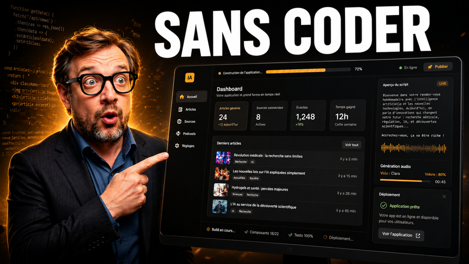 Créer une application web complète sans coder : ce que change un agent comme Manus - 